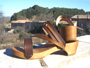 Sandalettes en cuir marron